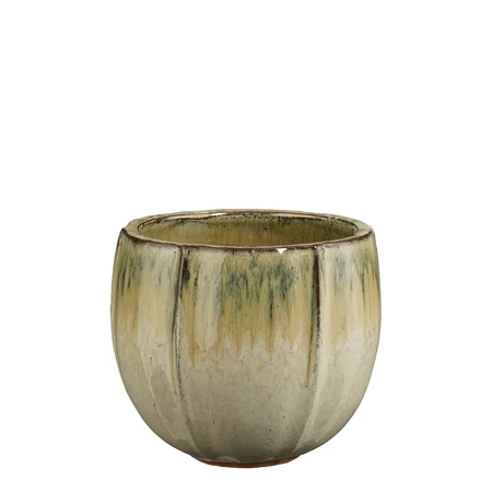 Corsica Pot Round Brown - H26Xd29Cm