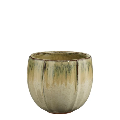 Corsica Pot Round Brown - H26Xd29Cm