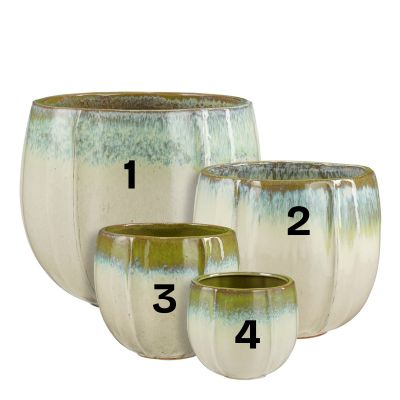 Corsica Pot Round Green - H34Xd36Cm
