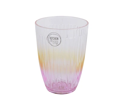 Cup  Cyliner Color Flow Stripe Pattern Multi H.11.9Cm