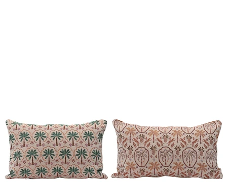 Cushion Gb Polyester Cotton Embroidery Palm Tree Pattern 2 Multi L.30Cm