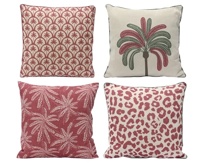 Cushion Gb Polyester Cotton Square Outdoor 4 Outdoor Asst. H.45Cm