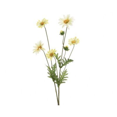 Daisy Polyester H65.00cm White/Yellow