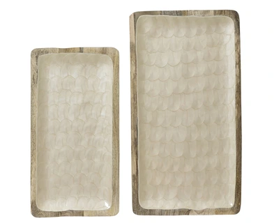 Deco Plate Mangowood L38.00-W20.00-H2.00Cm Cream - image 2