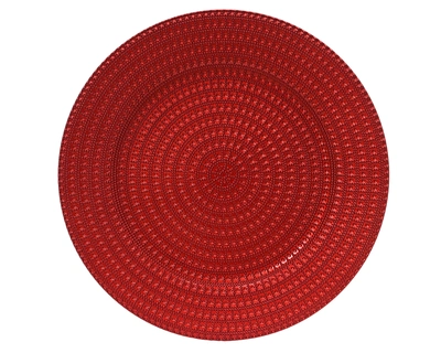 Deco Plate PP Red D.33cm - image 2
