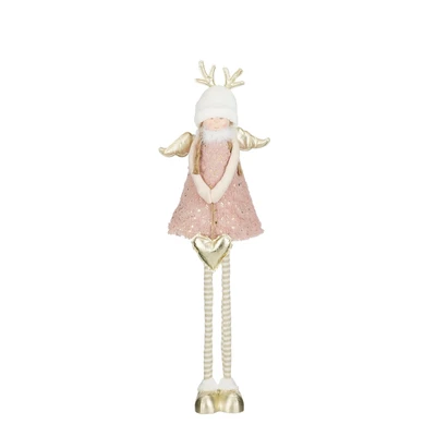 Decoration Angel Extendable  Pink - L32Xw24Xh55/100Cm