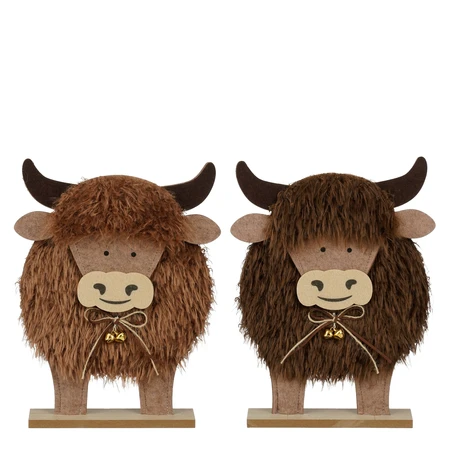 Decoration Cow Brown D. Brown 2 Asst. Fsc L22Xw5Xh28.5Cm