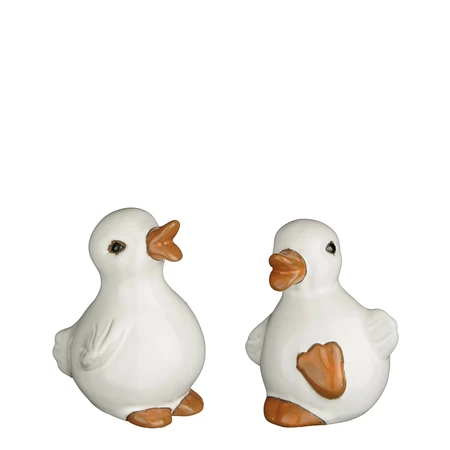 Decoration Duck White 2 Assorted - L10,5Xw10,5Xh12,5Cm