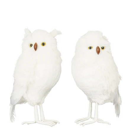 Decoration Owl White 2 Asst. L23Xw18Xh42Cm