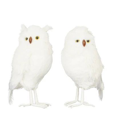Decoration Owl White 2 Asst.  L23Xw18Xh42Cm