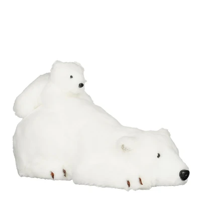 Decoration Polar Bear White  L39Xw19Xh21Cm