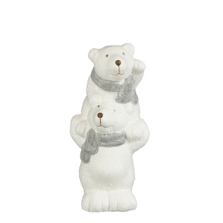 Decoration Polar Bear White L8.5Xw8Xh17Cm