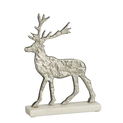 Decoration Reindeer Silver  L16Xw5Xh23Cm