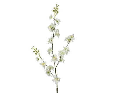 Delphinium Polyester White H.97Cm