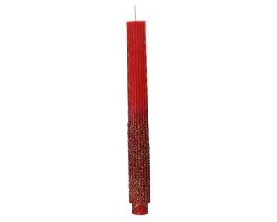 Dinner Candle Paraffin christmas red H26.50cm - image 2