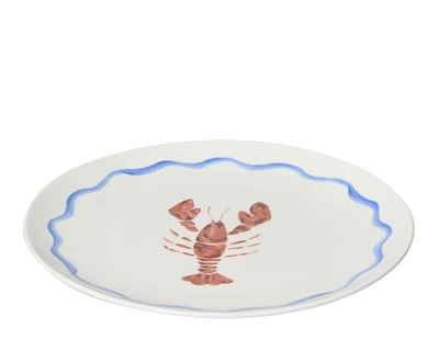 Dinner Plate Porcelain Round Decal Lobster Pattern Red D.26.9Cm - image 2