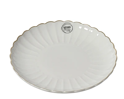 Dinner Plate Porcelain White D.26.6cm - image 1