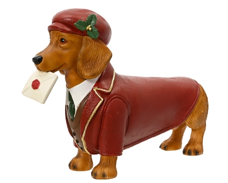 Dog Magnesium Red H.33cm