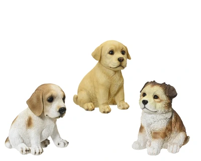 Dog Polyresin Dog 3 Asst. H.17Cm