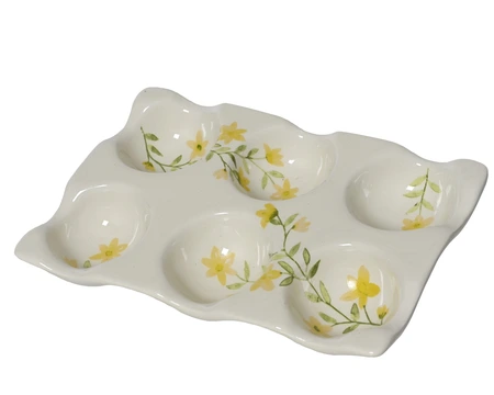 Eggholder Dolomite Rect Decal Flower Pattern White/Colour L.17Cm X W.11Cm