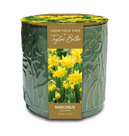 Embossed Floral Ceramic Planter