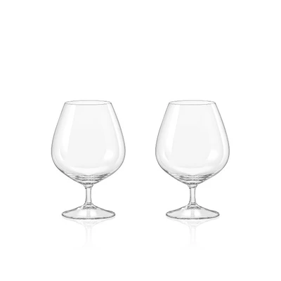 Eternity S/2 Crystal Brandy Glasses
