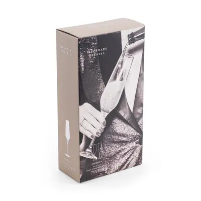 Eternity S/2 Crystal Champagne Glasses - image 2