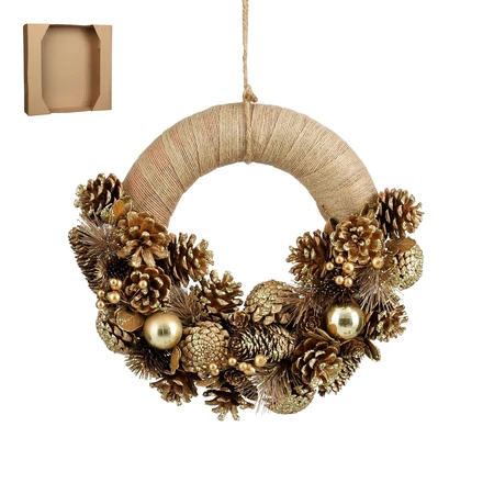 Eton Wreath Gold - H9Xd34Cm