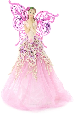 FB 23cm fabric angel tree topper - pink