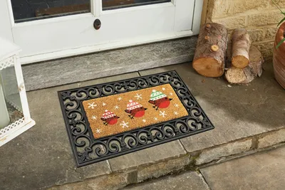 Festive Robins Insert Decoir Mat 23x53cm - image 1
