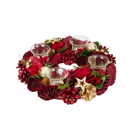 FestiveFir Quartet Candle Holder - 33cm - image 1