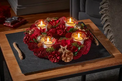 FestiveFir Quartet Candle Holder - 33cm - image 2
