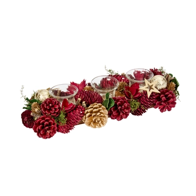 FestiveFir Trio Candle Holder - 36cm - image 2