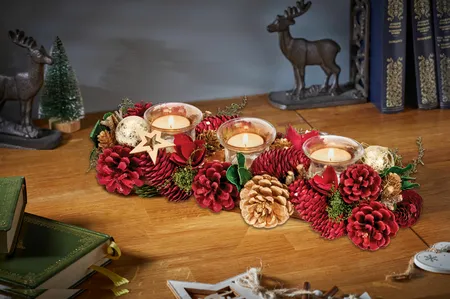 FestiveFir Trio Candle Holder - 36cm - image 2