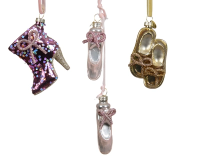 Figure Glass With Glitter Multi H.9cm