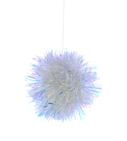 FL 15Cm Fine Cut Iridescent Pom Pom Ball