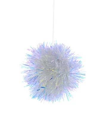 FL 15Cm Fine Cut Iridescent Pom Pom Ball