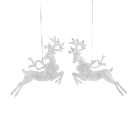 FL 16Cm 2 Asstd Silver Prancing Deer
