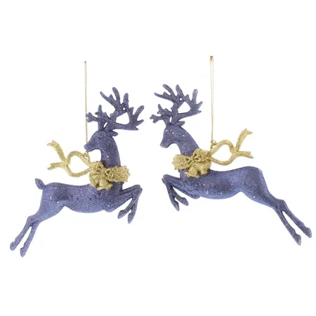 FL 17Cm 2 Asstd Plastic Blue Reindeers