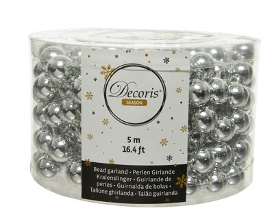 FL Bead Garland Xl Plastic Shiny Silver