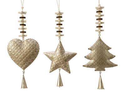 FL Figure Iron With Plywood Star With Iron Bell 3Ass Silver