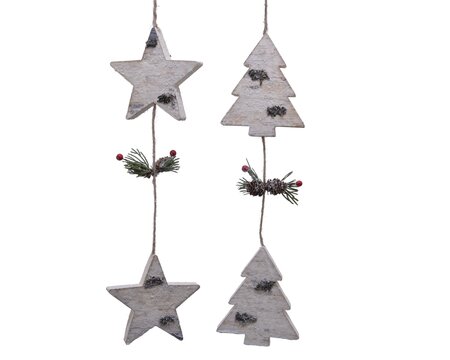 FL Garland Pinecones- Foam Berries- Pine Green- Twigs- Glitter 2Ass Natural