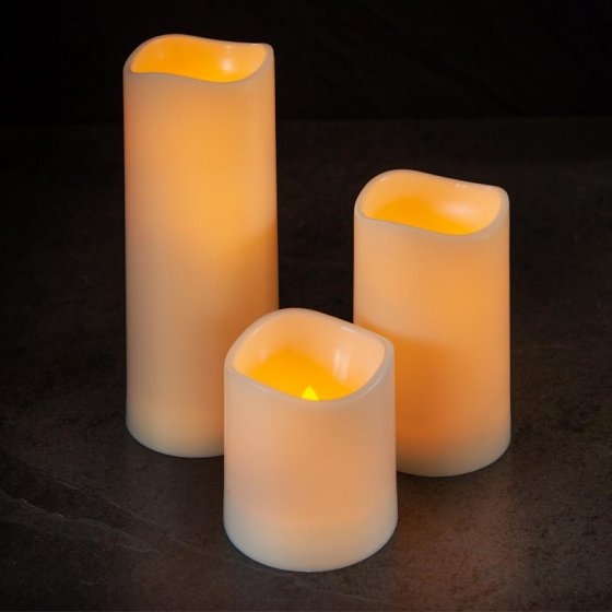 Flameless Pillar Candle 7.5 x 18 cm Jones Garden Centre