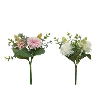 Flower Bunch Polyester 2Col Asst H17cm - image 1