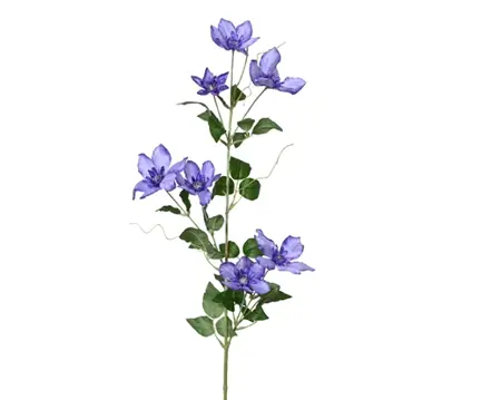 Flower Clematis On Stem Polyester H97.00cm purple