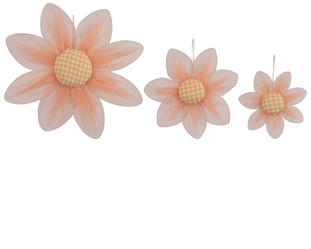 Flower Polyester Dia40.00-H4.00Cm Peach