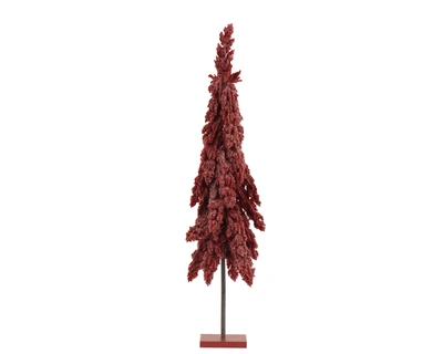 Flurry Fir Mini Tree Glitter Burgundy H.75cm