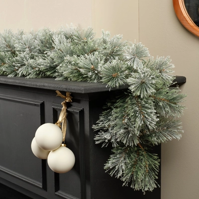 Frosted Cashmere Garland Green/White 19x29x270cm - image 3