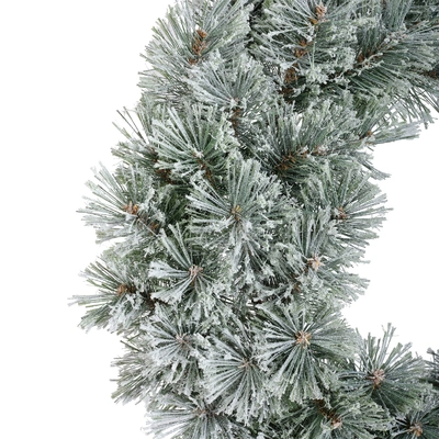 Frosted Cashmere Wreath Green/White dia63x20cm - image 2