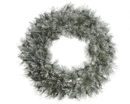 Frosted Cashmere Wreath Green/White dia63x20cm - image 1